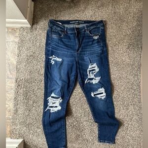 AE ripped high rise jeggings